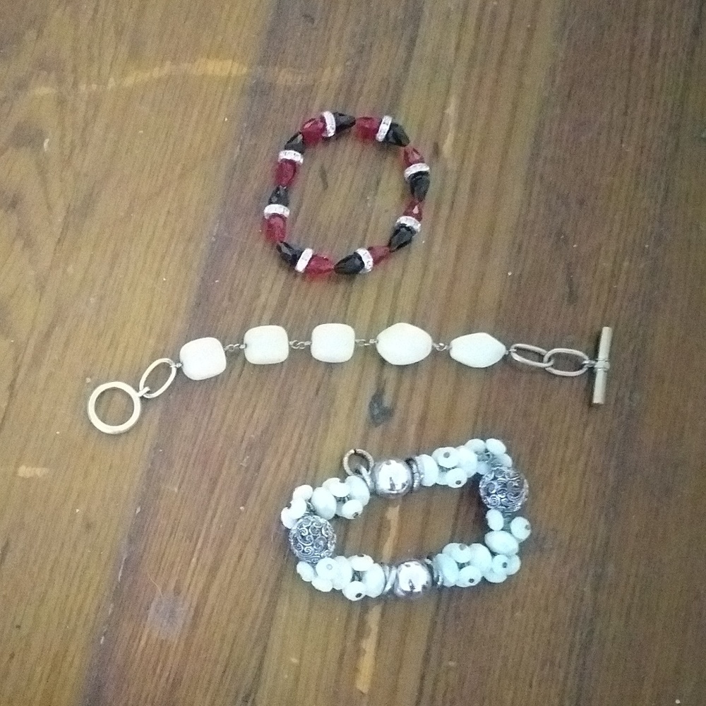 3 stone bead bracelets